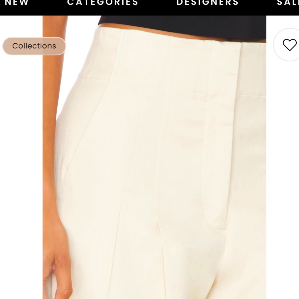 NWT ALC Bennett Pleated Wide Leg Pant in Beige- Size 6 - Picture 4 of 14